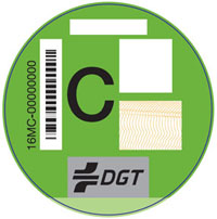pegatina dgt c