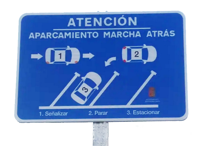 Señal aparcamiento espiga